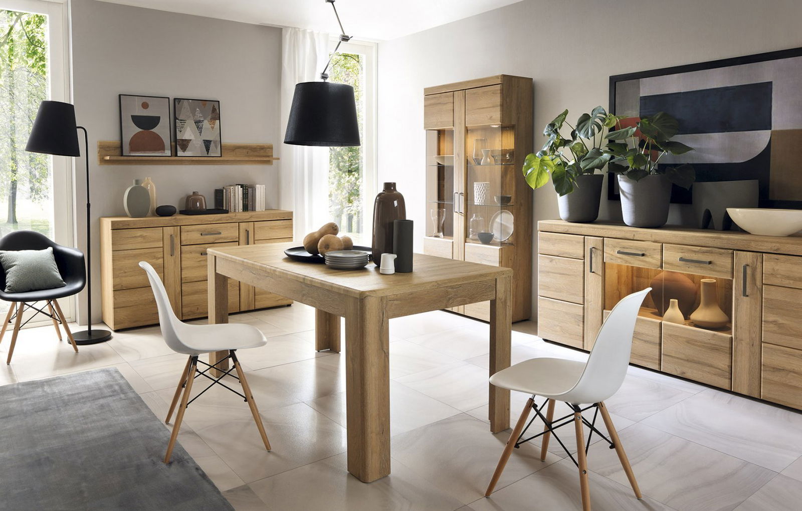 Βιτρίνα Cognac 1D 5