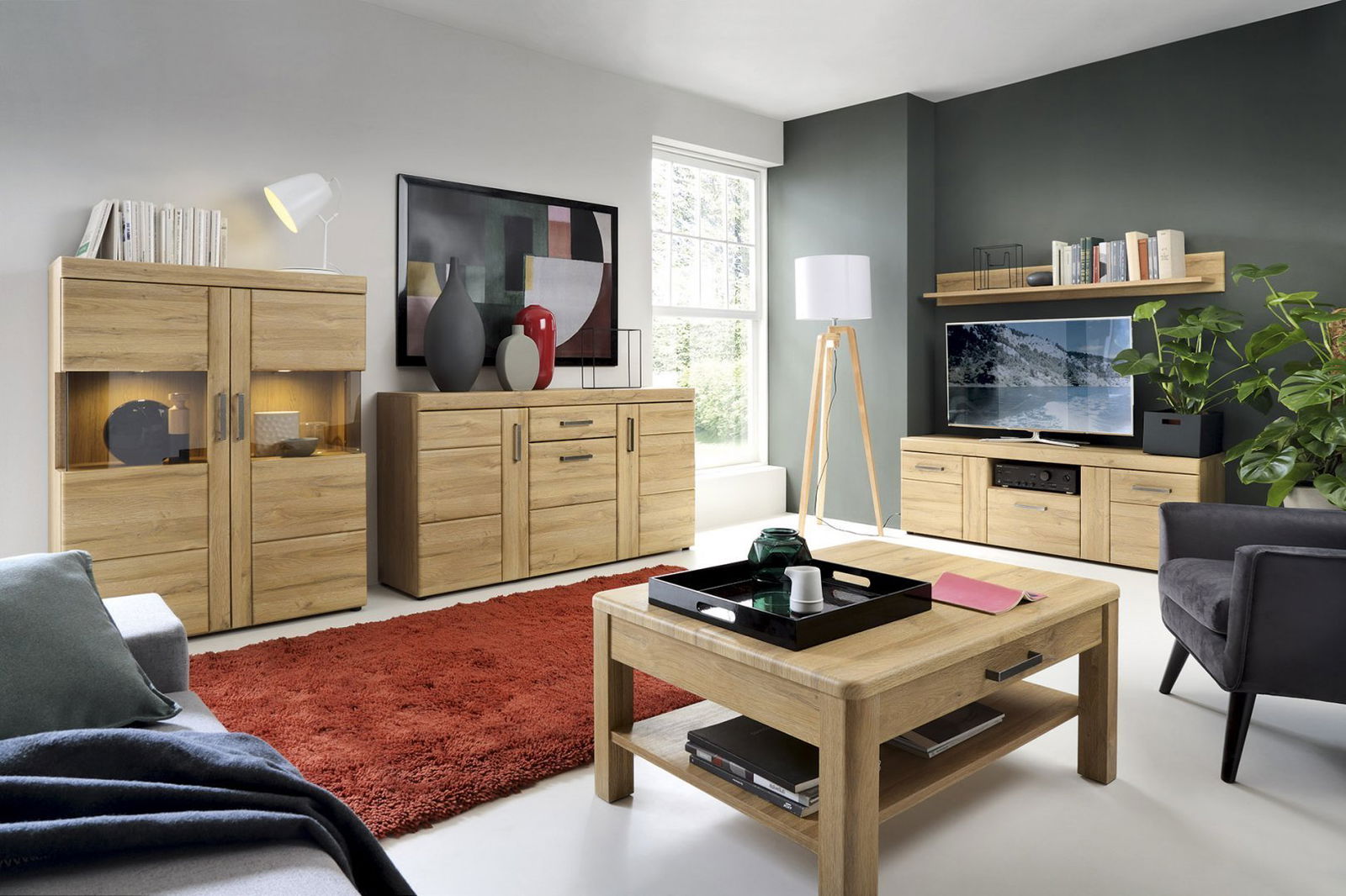 Βιτρίνα Cognac 1D 6