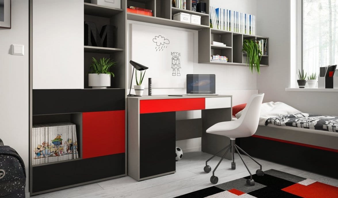 Βιβλιοθήκη χαμηλή Larsen 3D 4