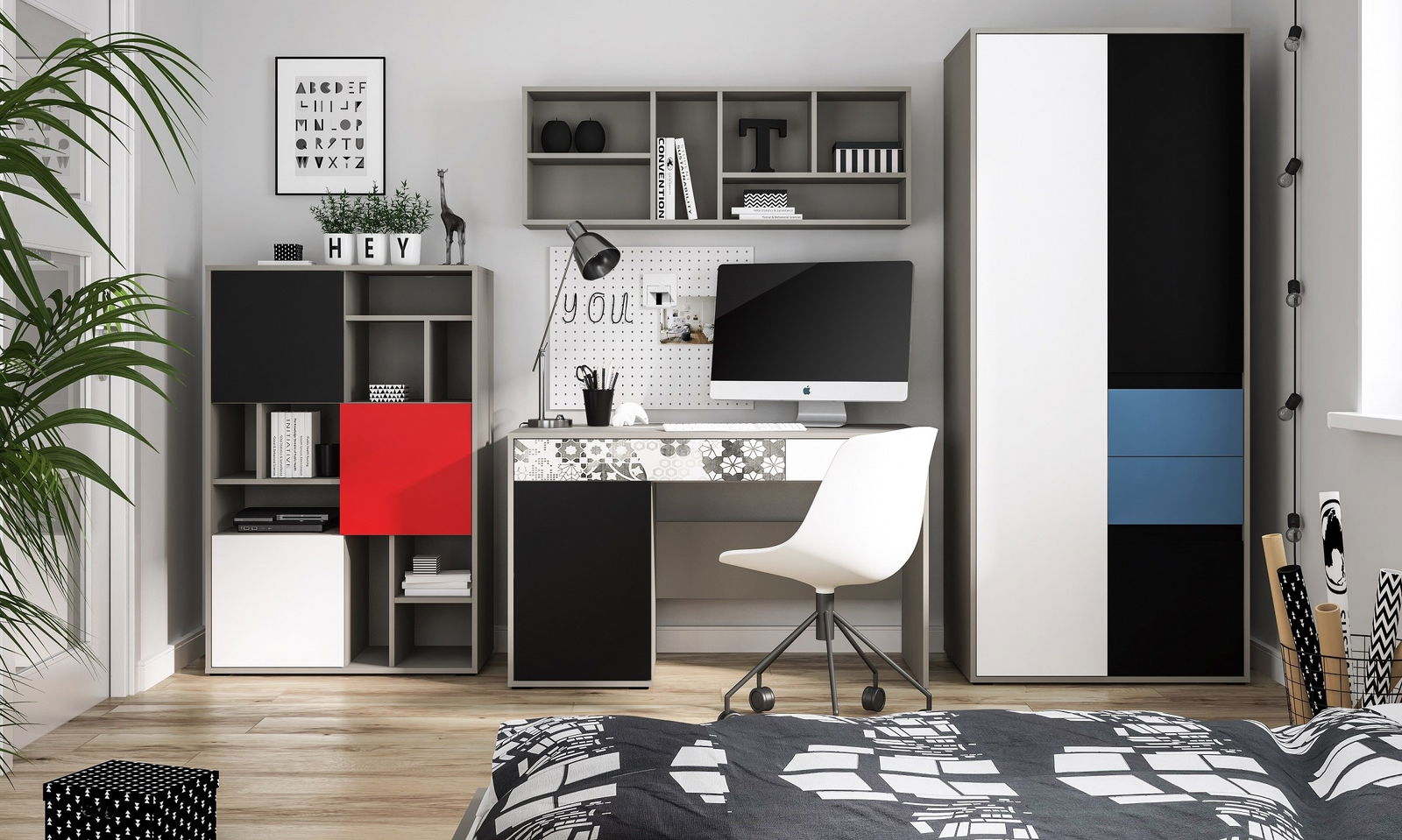 Βιβλιοθήκη χαμηλή Larsen 3D 5