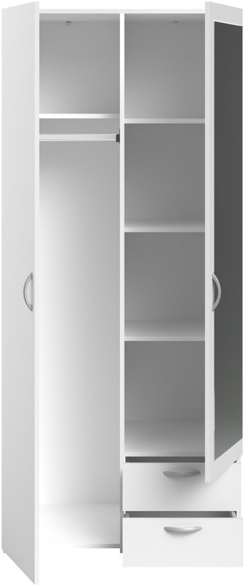 Ντουλάπα Dorm δίφυλλη με καθρέπτη 4