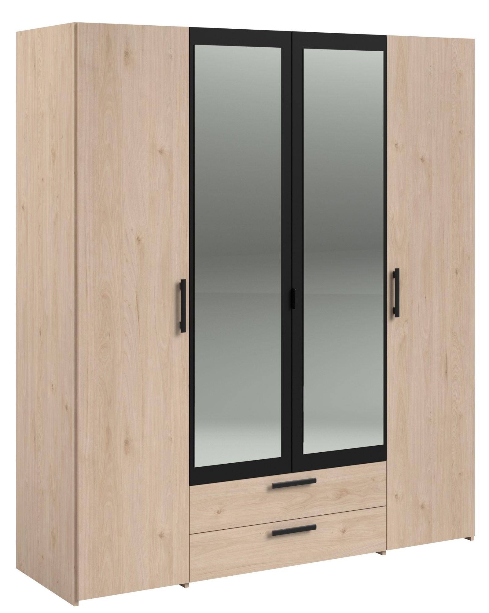 Ντουλάπα Dorm τετράφυλλη με καθρέπτη 4