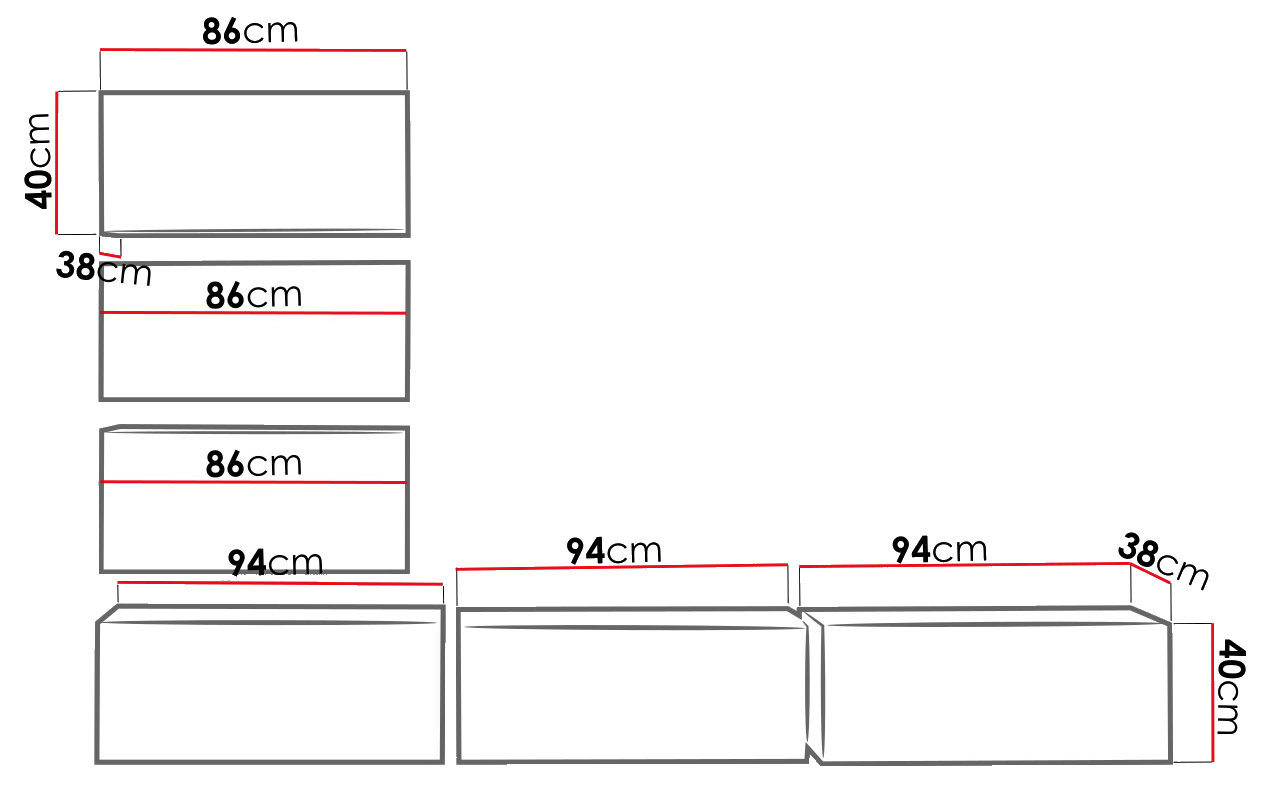 Σύνθετο σαλονιού Ines 4
