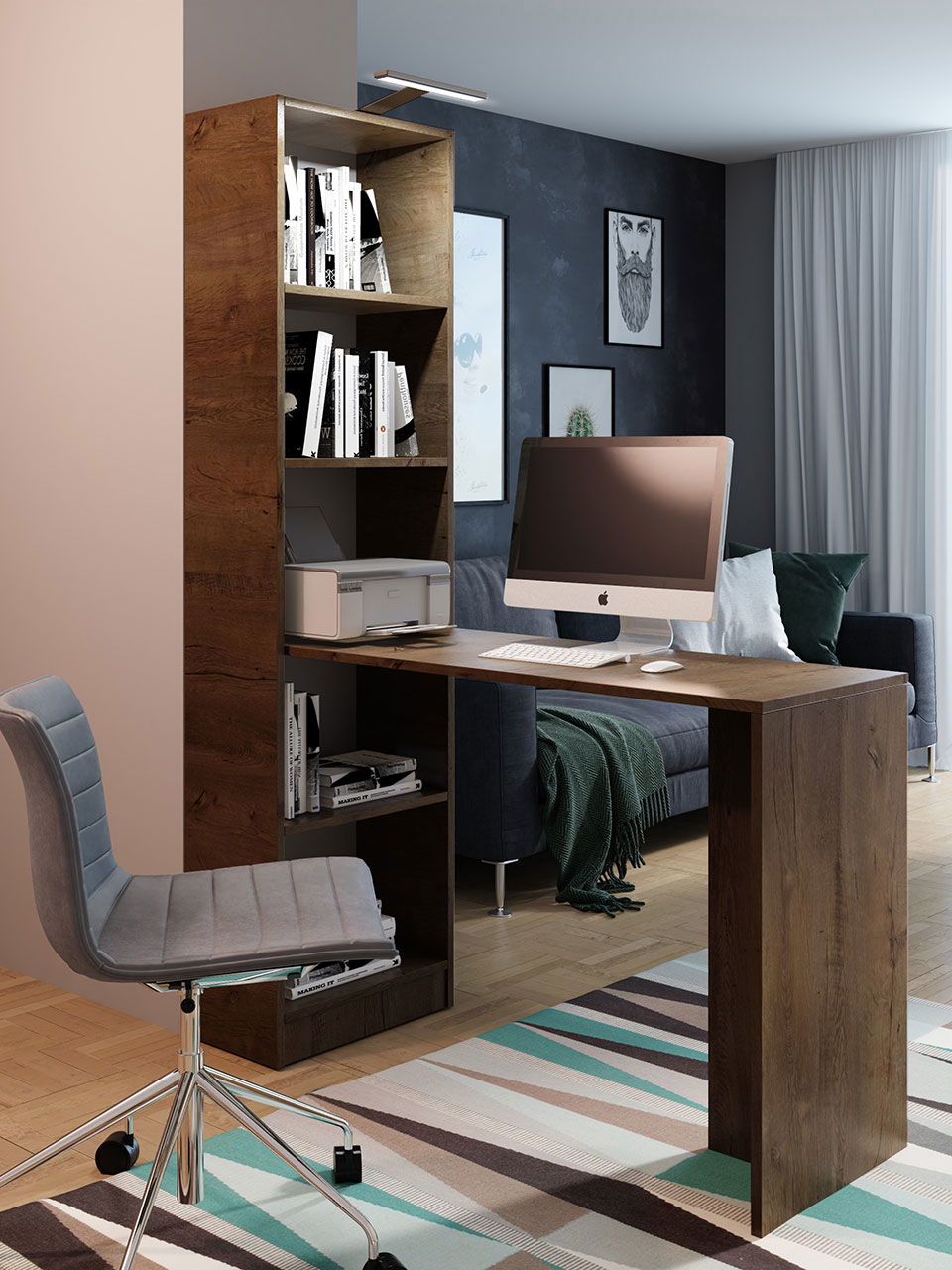 Γραφείο - Βιβλιοθήκη Vacun B1 2