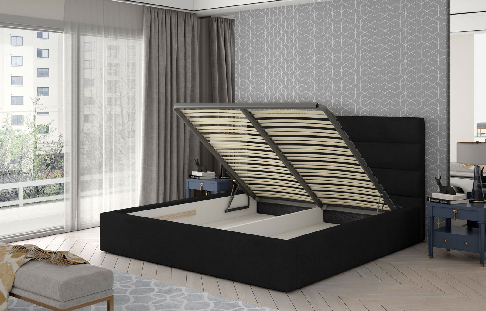 Επενδυμένο κρεβάτι Volcito 5