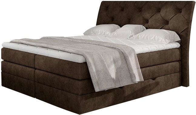 Επενδυμένο κρεβάτι Lorane-Kafe-140 x 200 1