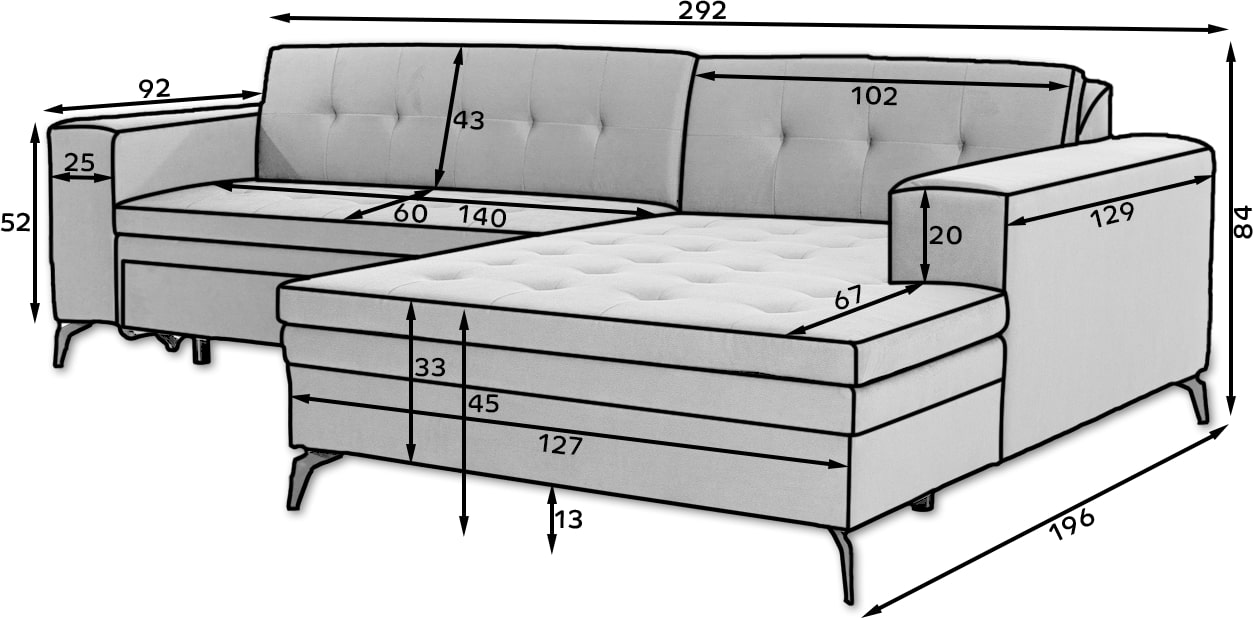 Γωνιακός καναπές Gessola 3