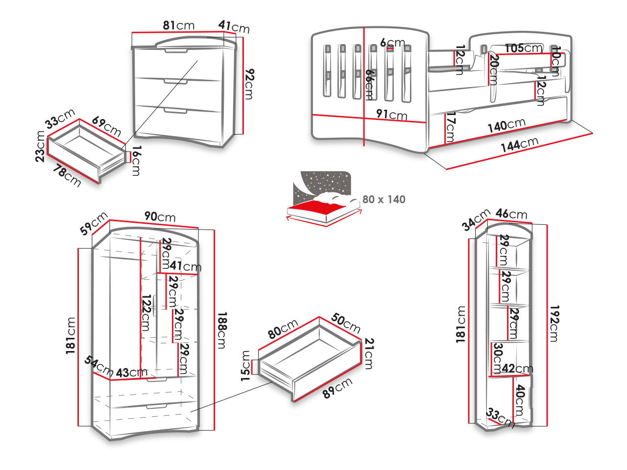 Σετ παιδικού δωματίου Janelle 3