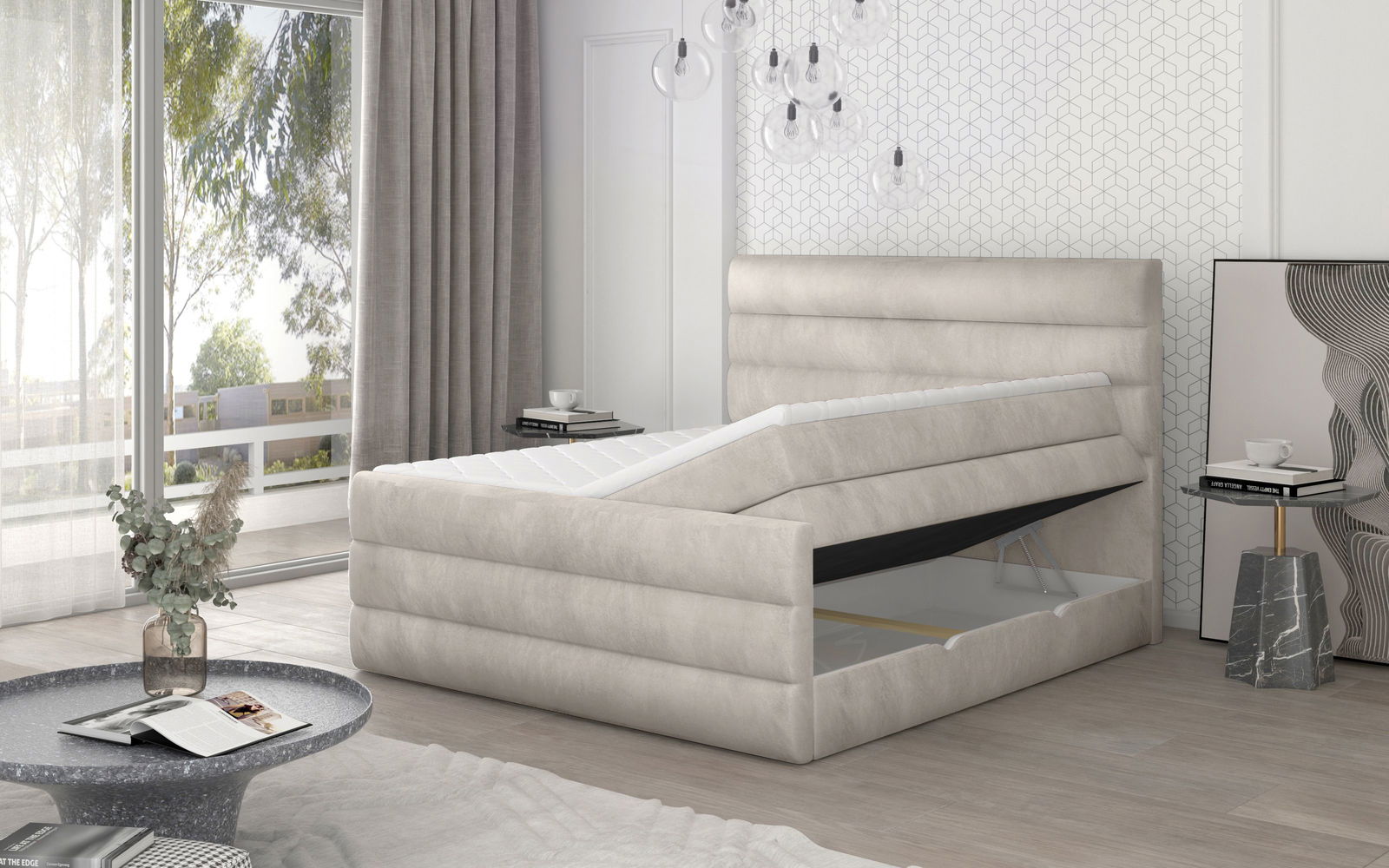 Επενδυμένο κρεβάτι Caribou 6