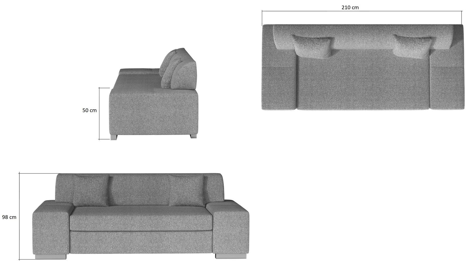 Καναπές Mordo τριθέσιος 3