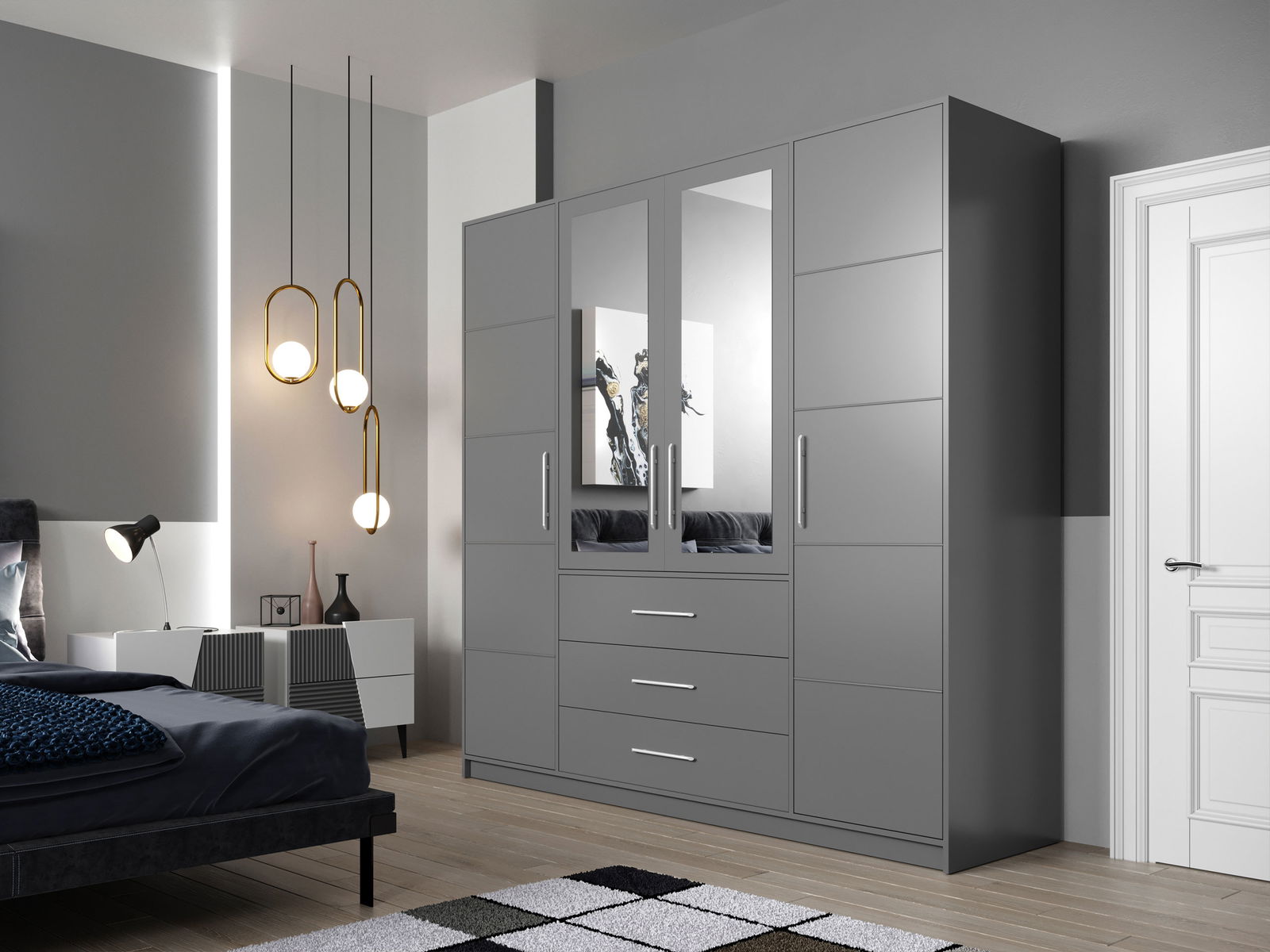 Ντουλάπα Bali 4D τετράφυλλη 3