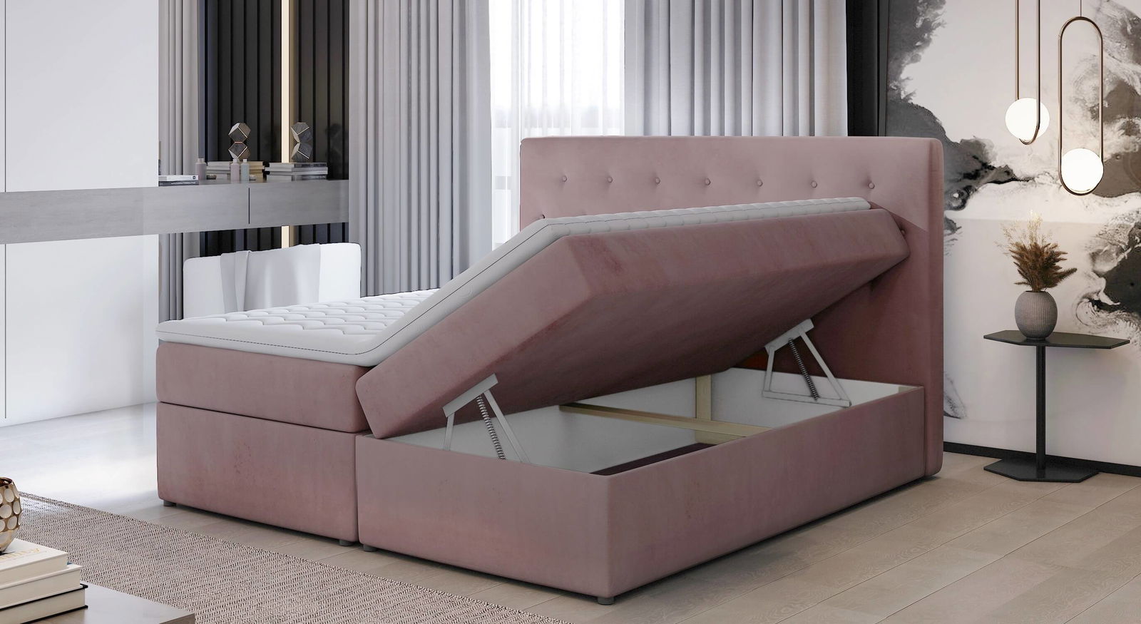 Επενδυμένο κρεβάτι Delande 4