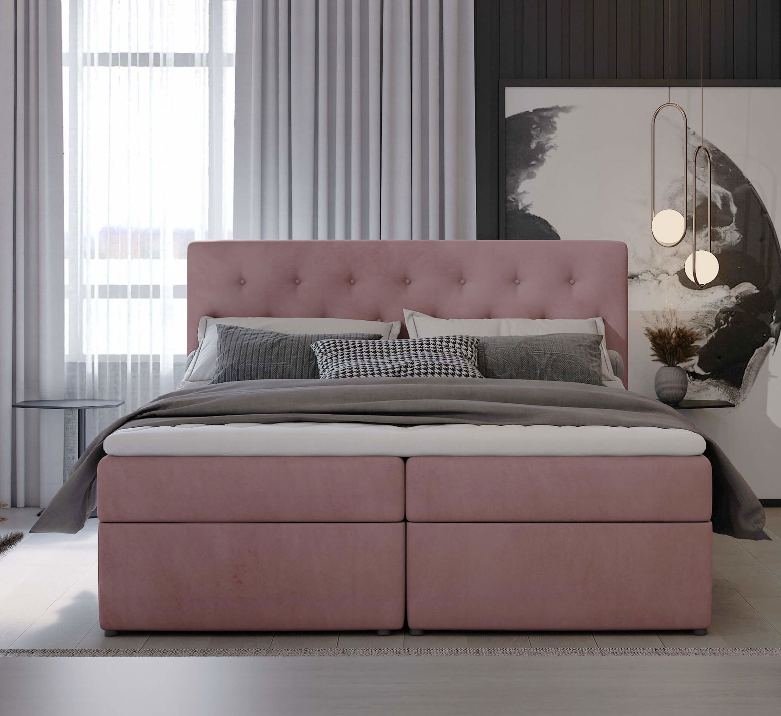 Επενδυμένο κρεβάτι Delande 5