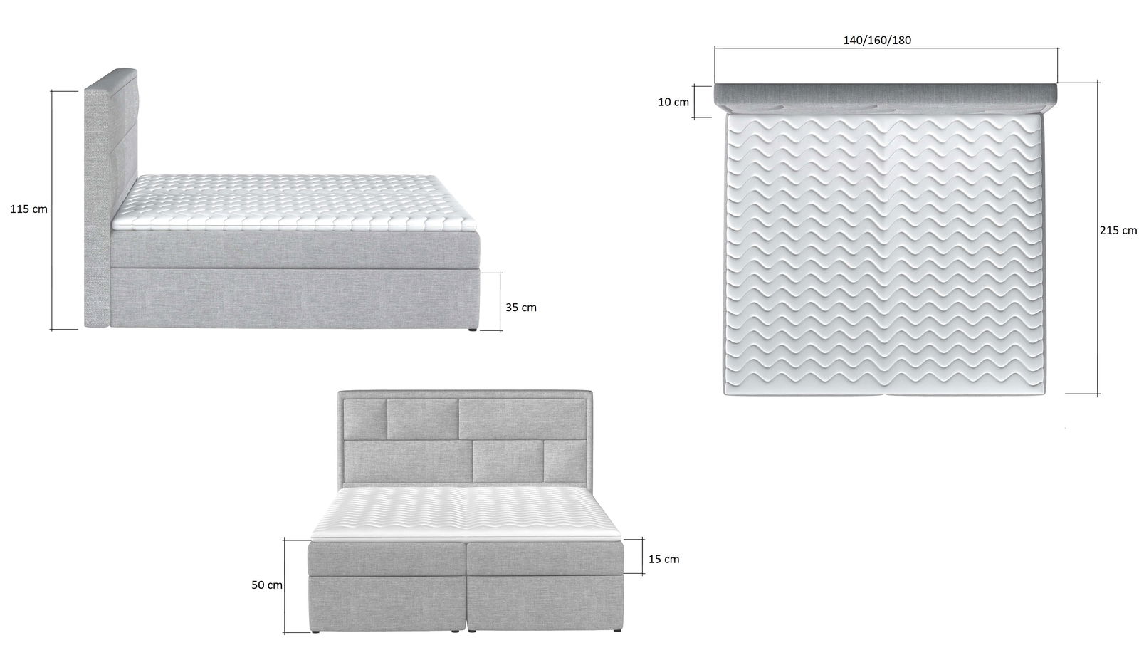 Επενδυμένο κρεβάτι Dorma 3