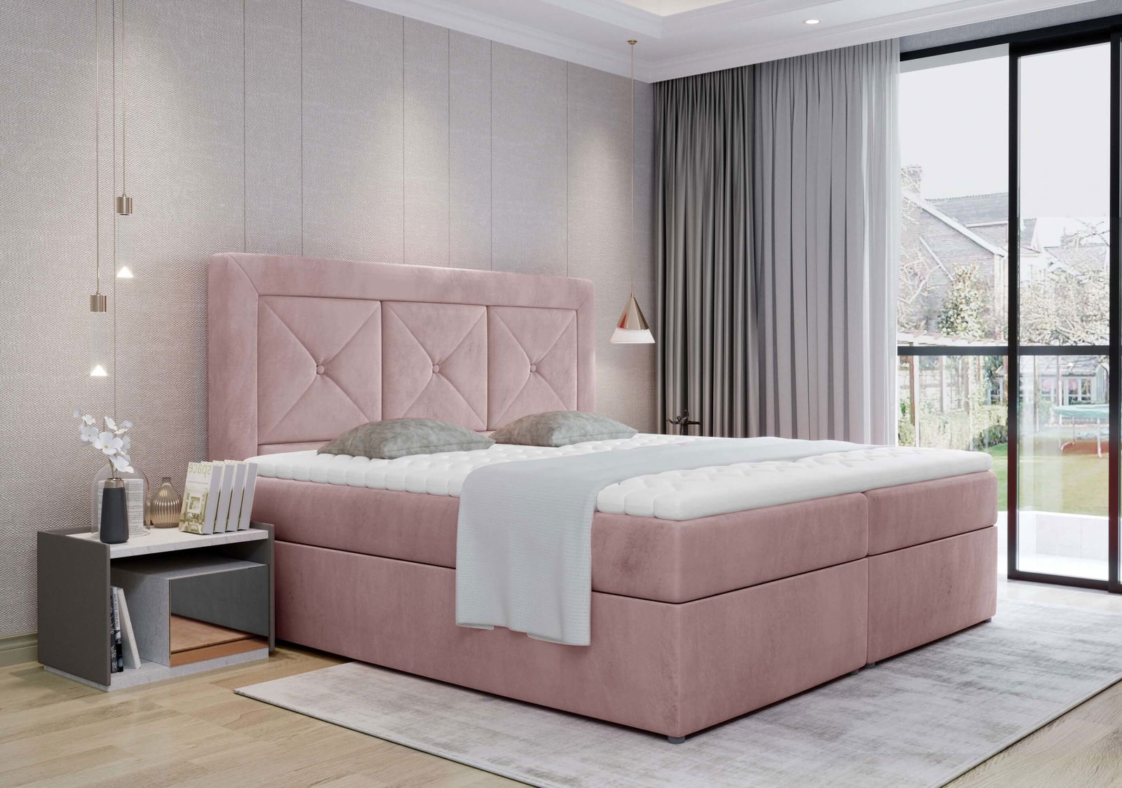 Επενδυμένο κρεβάτι Irma 2