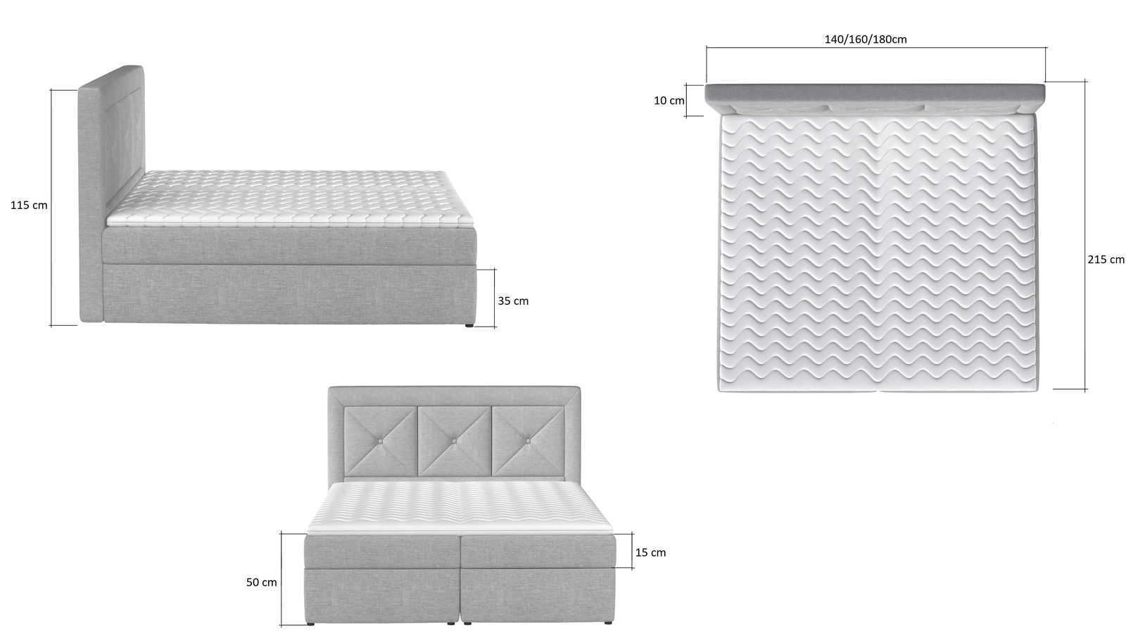 Επενδυμένο κρεβάτι Irma 3