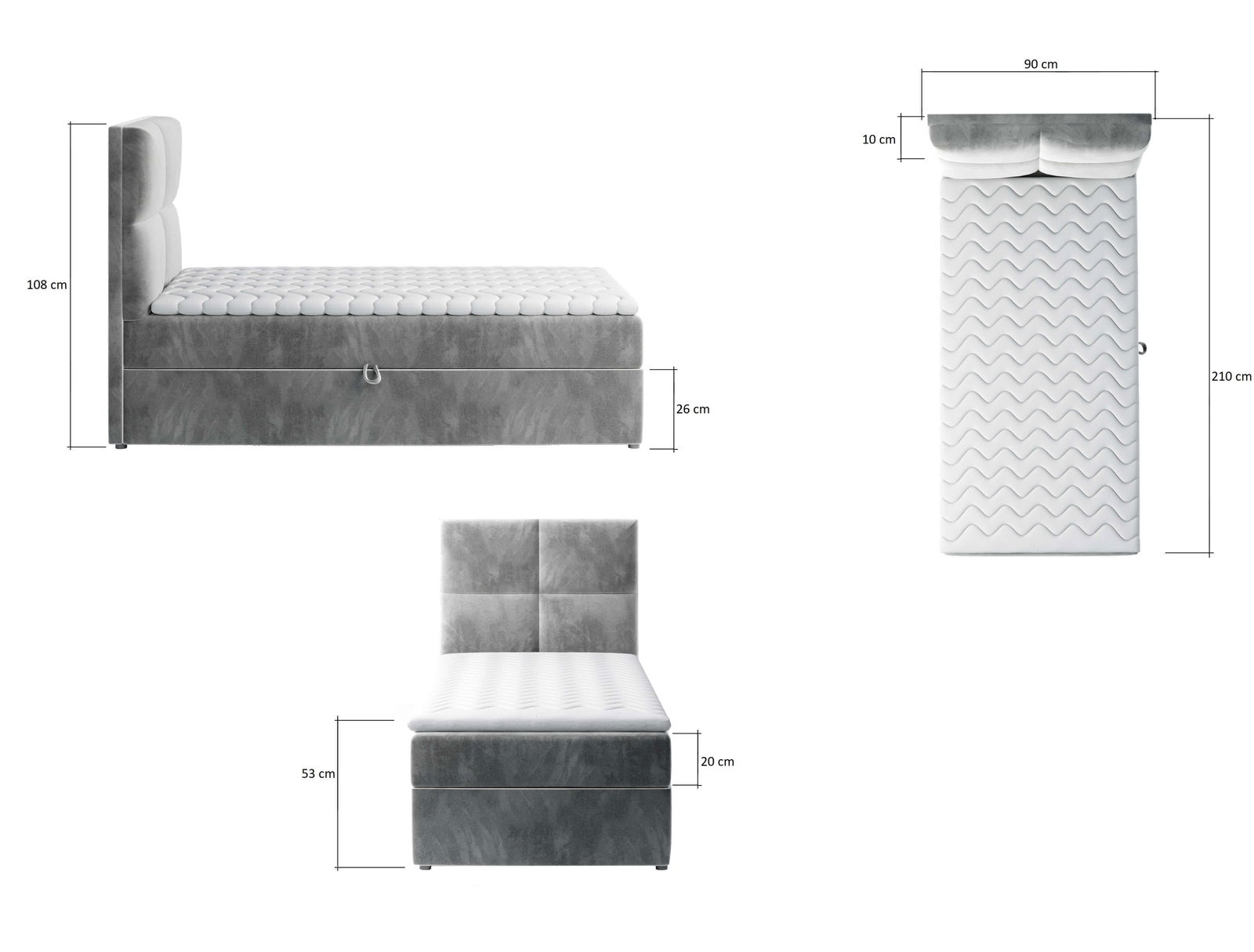 Επενδυμένο κρεβάτι Ivan 3