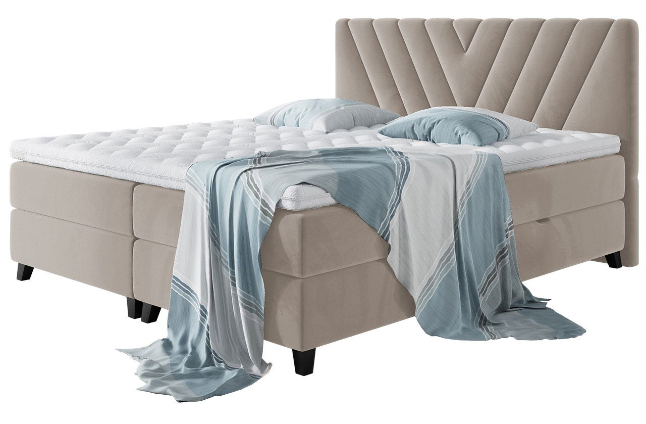 Επενδυμένο κρεβάτι Romantic-180 x 200 εκ.-Mpez 1