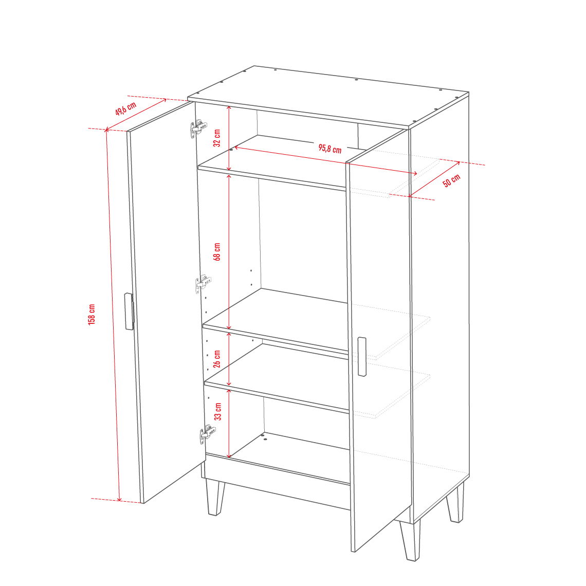 Ντουλάπα Lounge δίφυλλη 4
