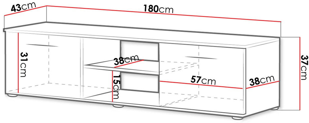 Έπιπλο τηλεόρασης Soho S3 4