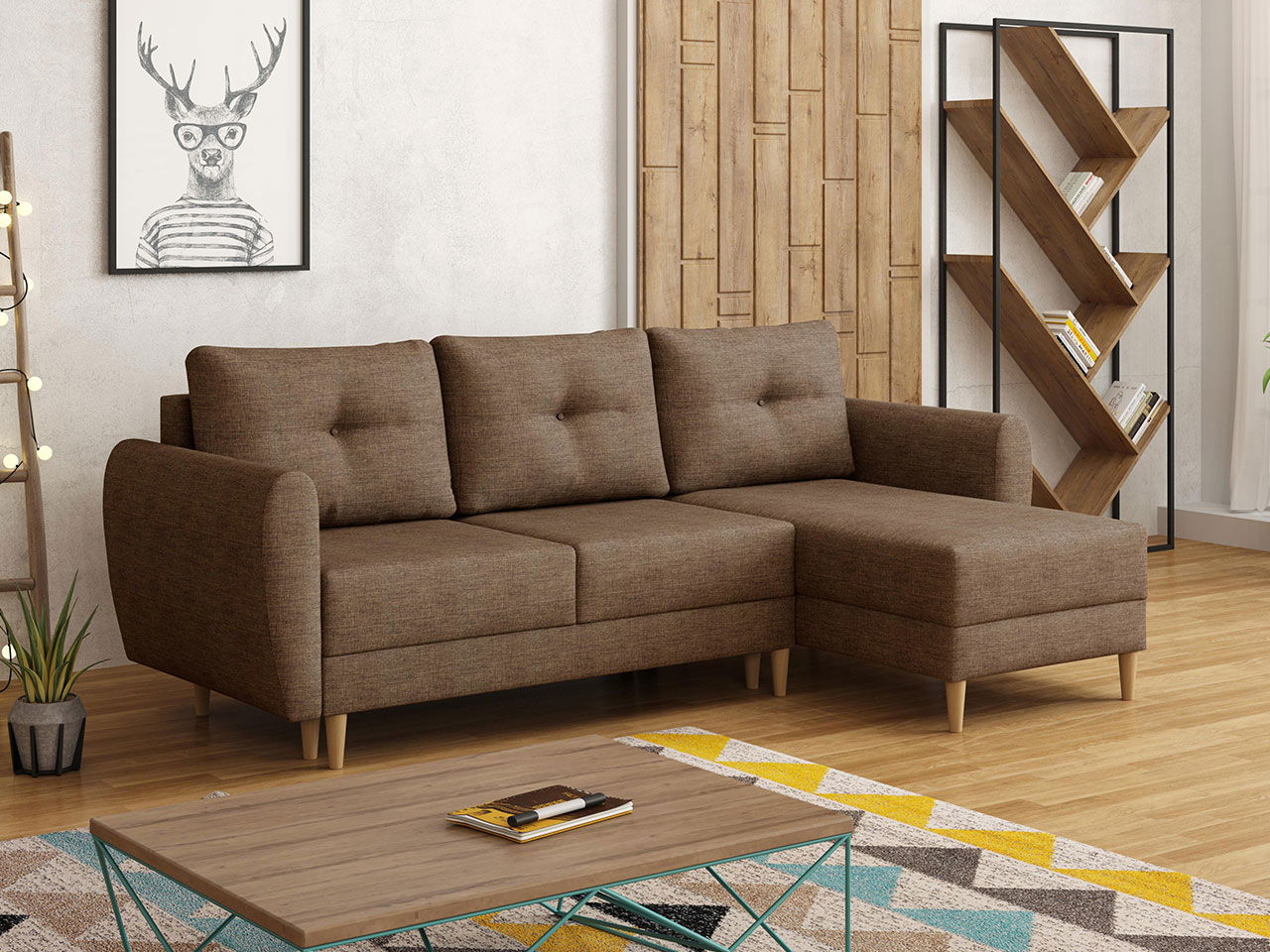 Γωνιακός καναπές Manstad-Kafe 2