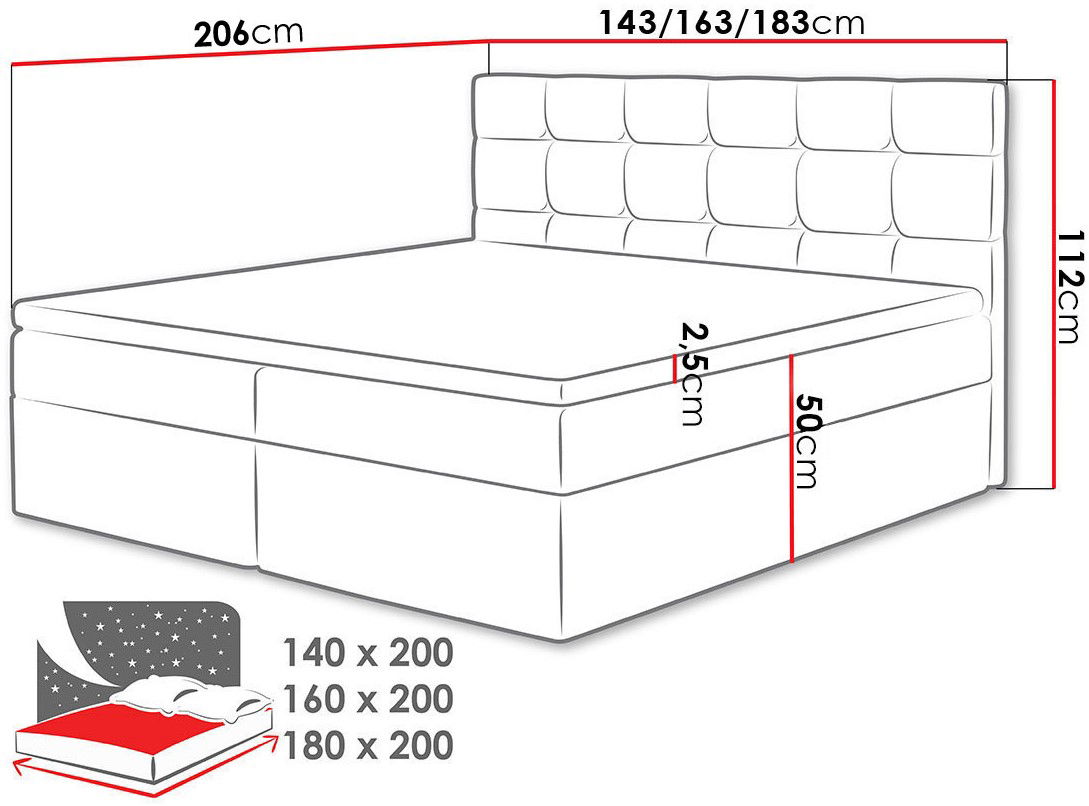 Επενδυμένο κρεβάτι Luanda 4