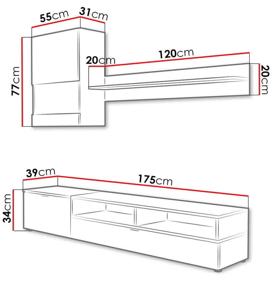 Σύνθετο σαλονιού Roco 4