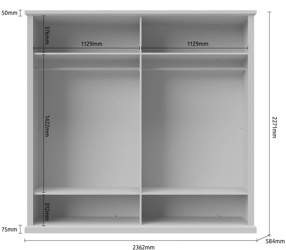 Ντουλάπα τετράφυλλη Tahoma 4D 4