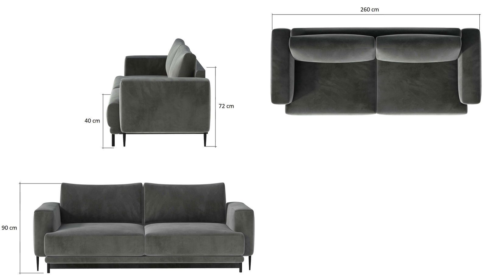 Καναπές - κρεβάτι Pamalia 3