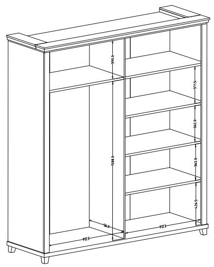 Ντουλάπα τετράφυλλη Capel 3