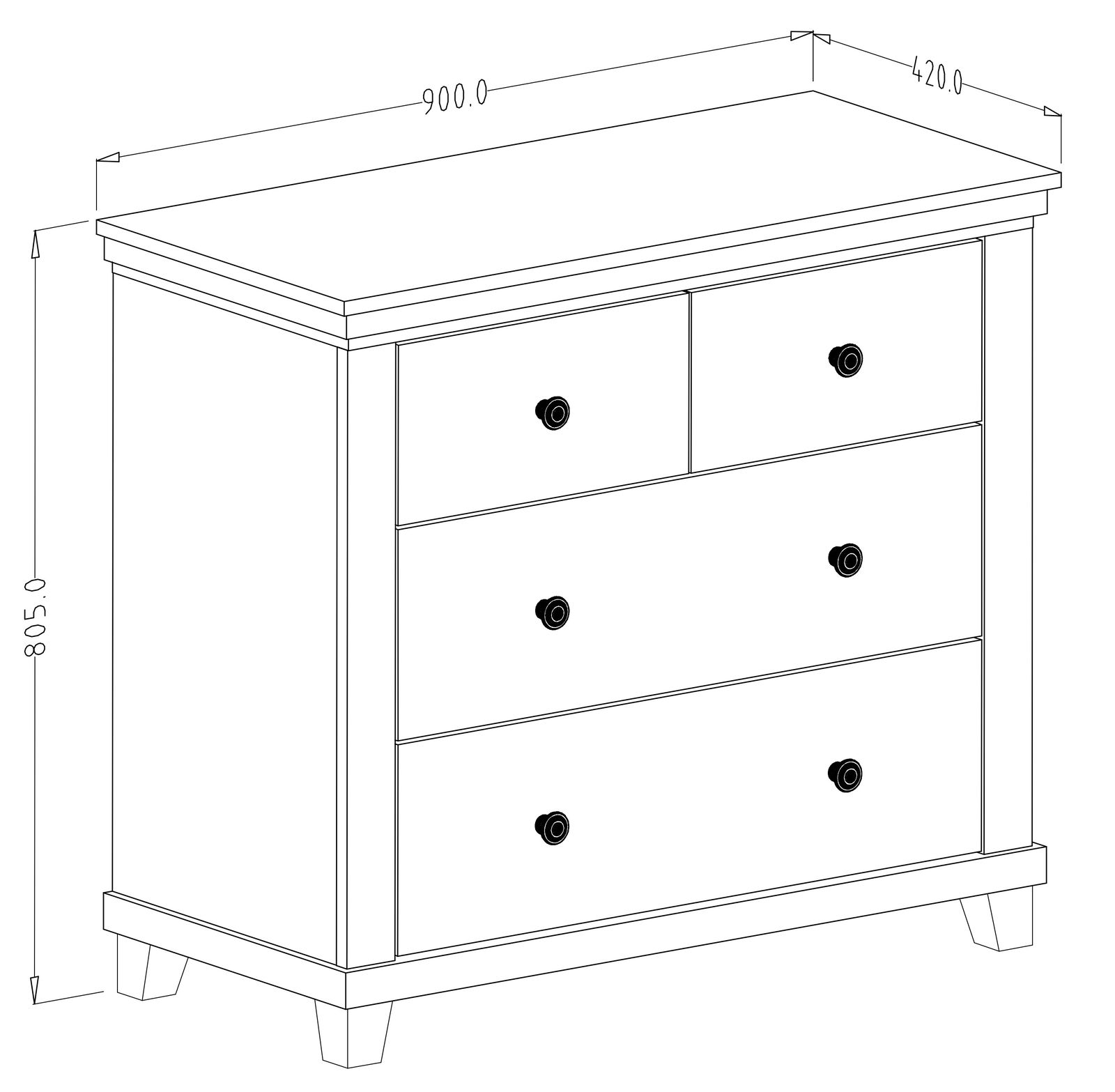 Συρταριέρα Capel 4S 4