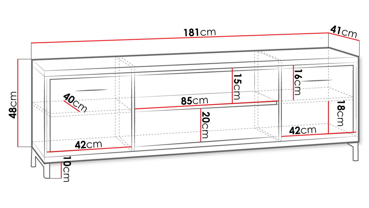 Έπιπλο τηλεόρασης Mediolan 3