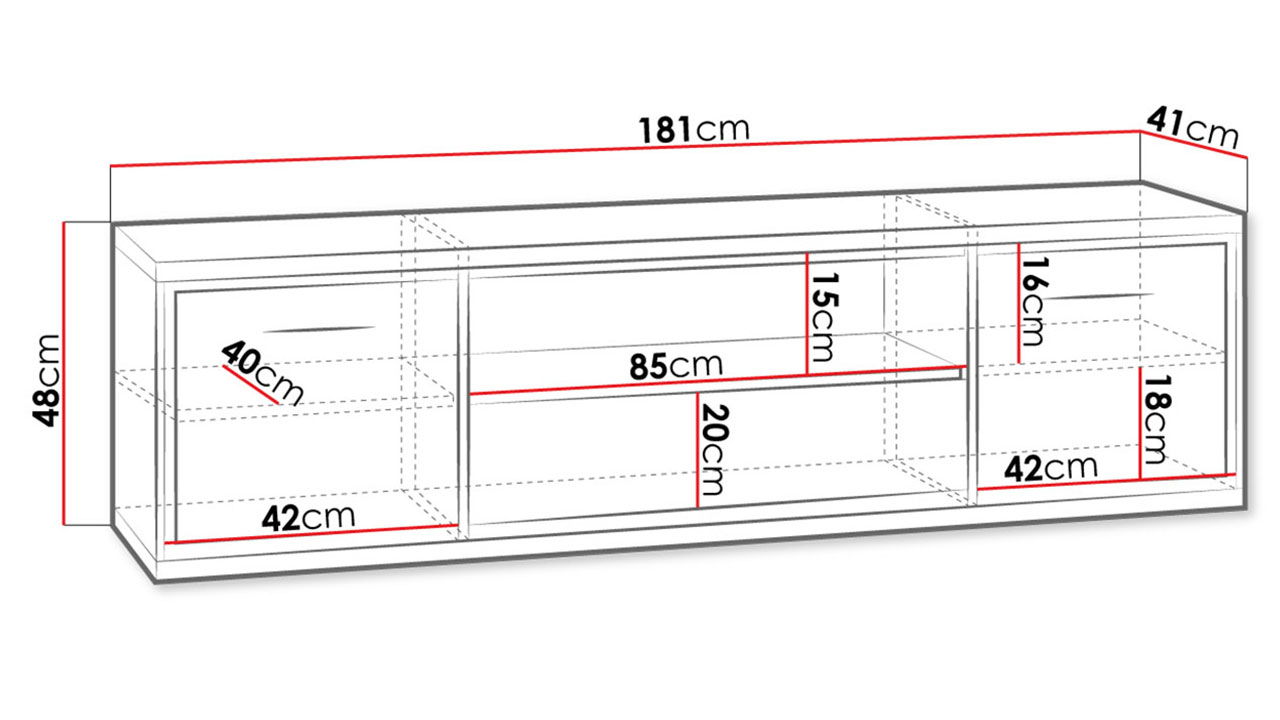Έπιπλο τηλεόρασης Mediolan 4