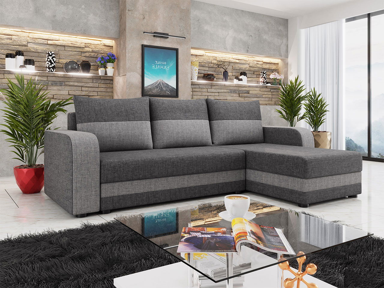 Γωνιακός καναπές Hewlet Bis 2