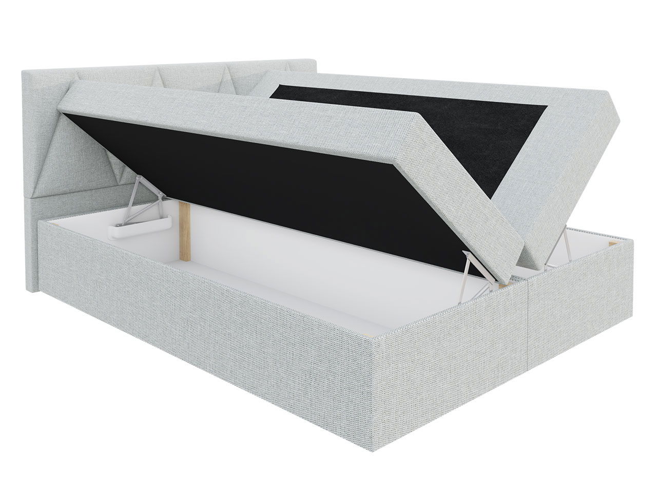 Επενδυμένο κρεβάτι Fado III με στρώμα και ανώστρωμα 4