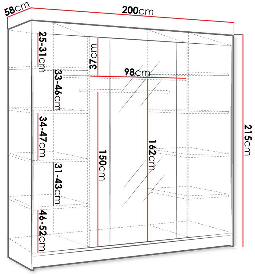 Ντουλάπα Derby I συρόμενη 3