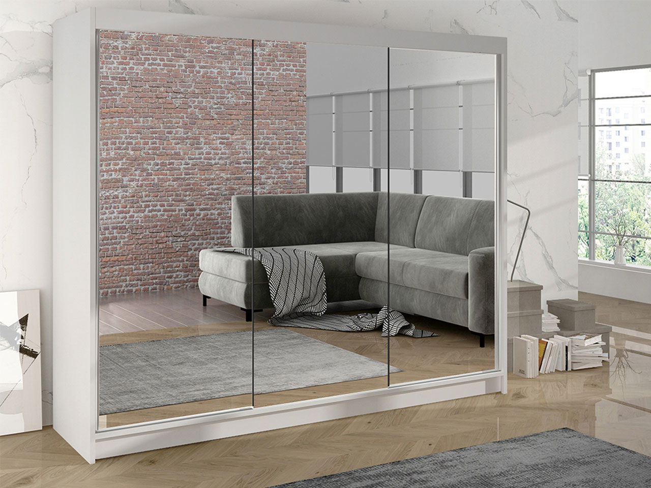 Ντουλάπα Derby III συρόμενη 4