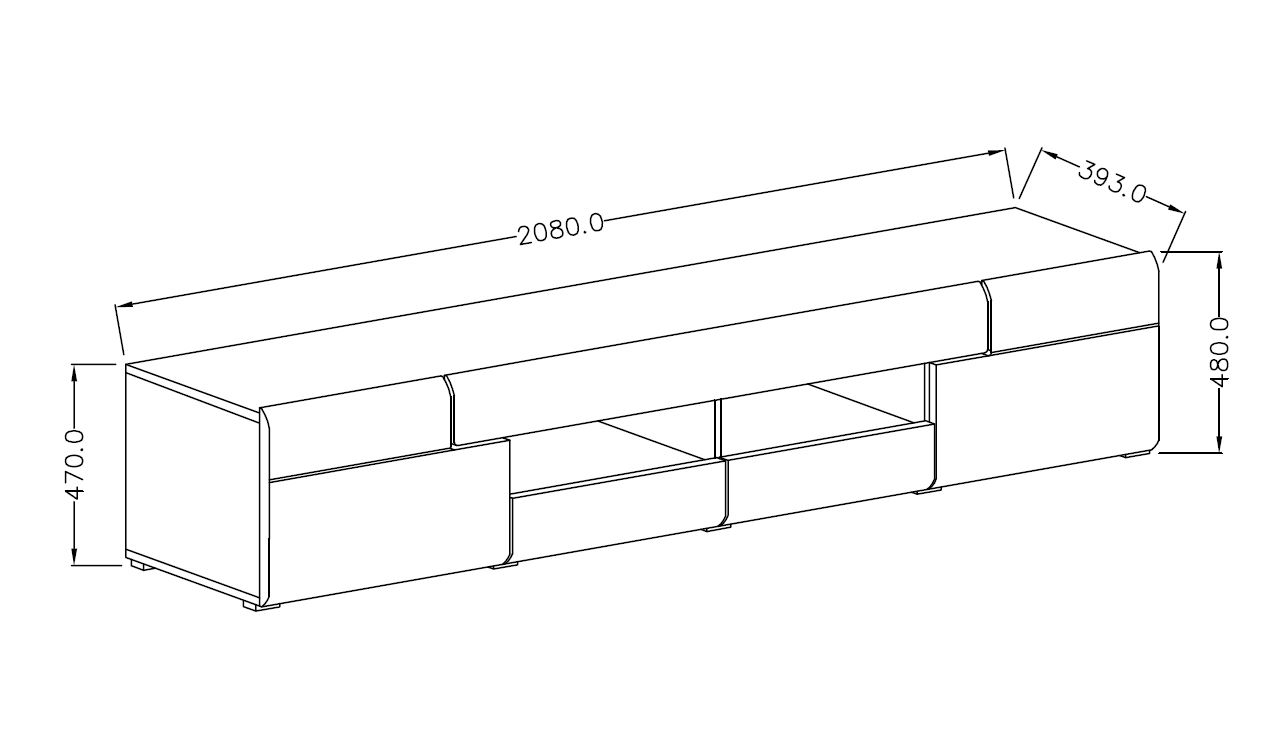Έπιπλο τηλεόρασης Toldo Plus 3