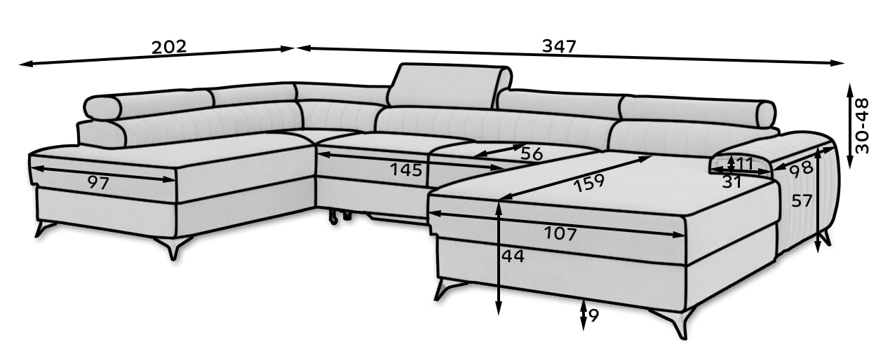 Γωνιακός Καναπές Restly 3