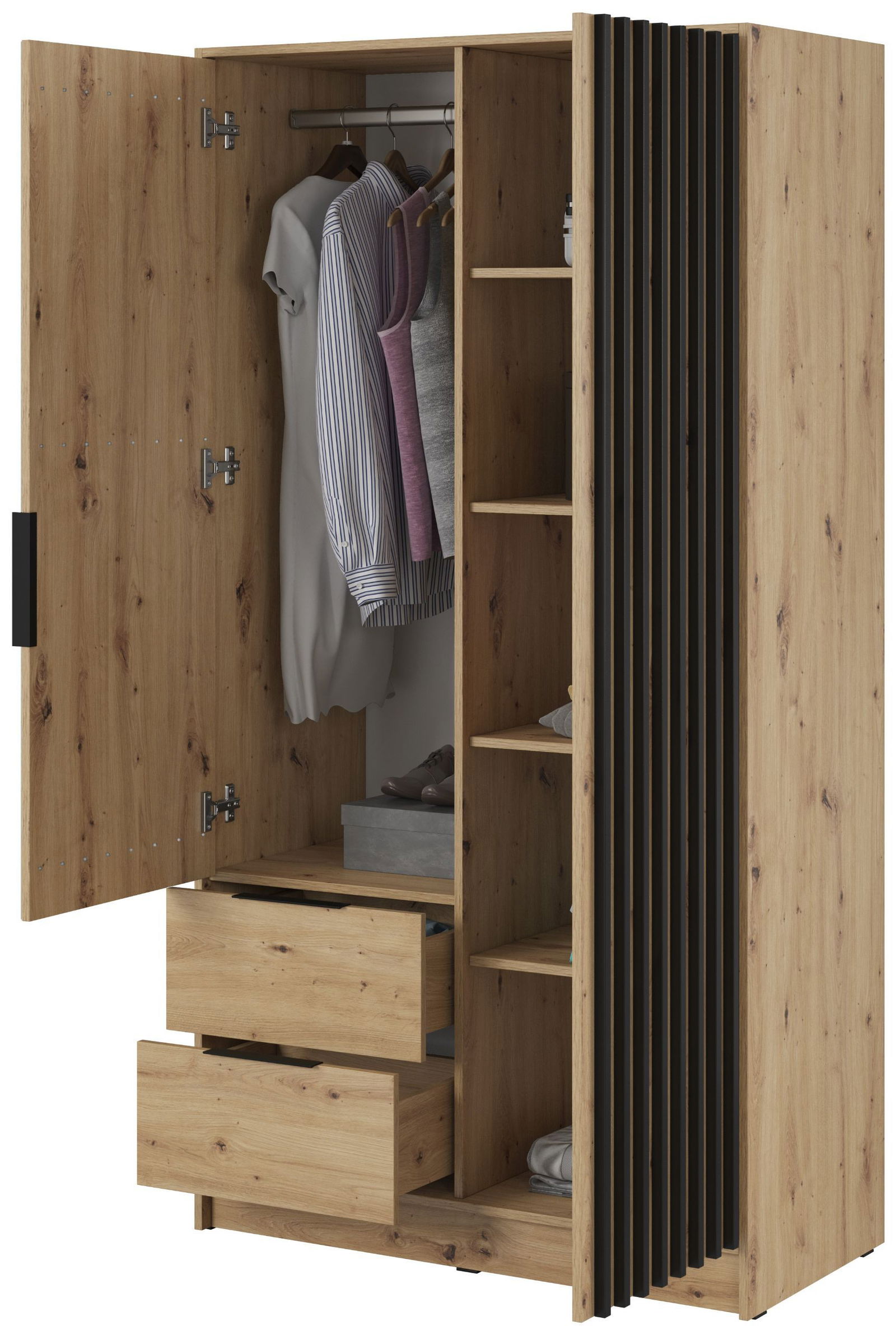 Ντουλάπα Nolan Δίφυλλη με καθρέπτη 2