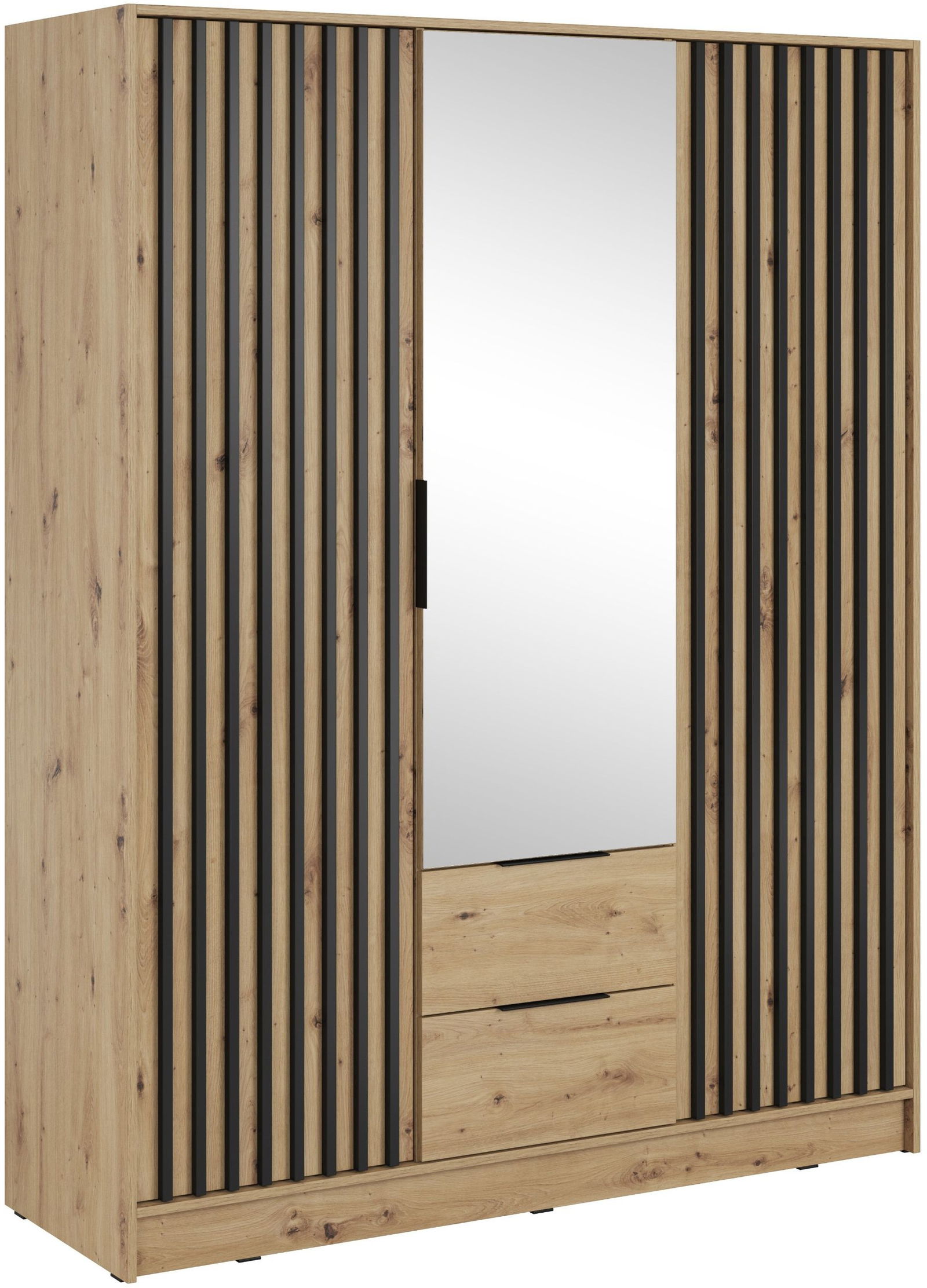 Ντουλάπα Nolan Τρίφυλλη με καθρέπτη 2