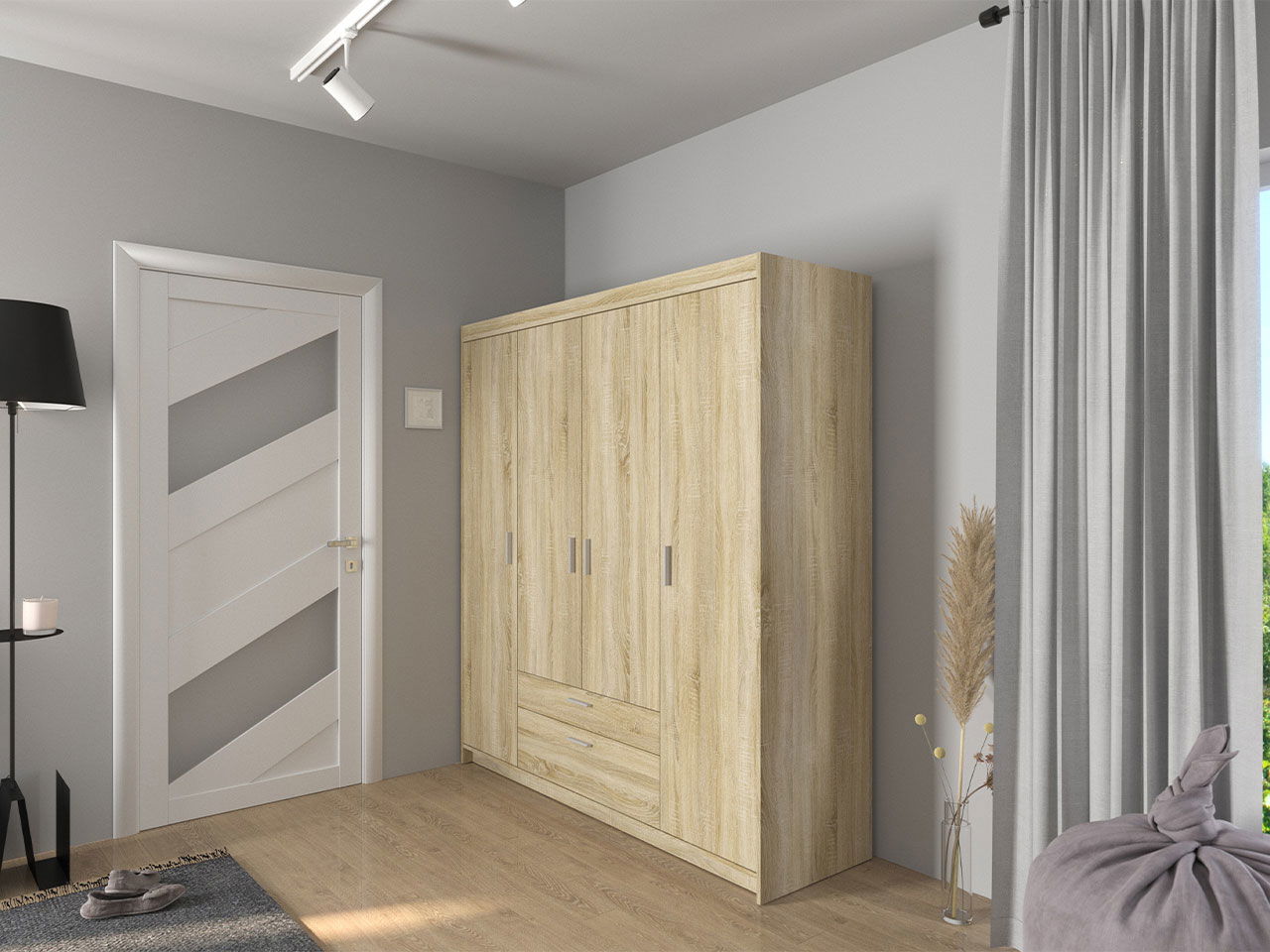 Ντουλάπα τετράφυλλη Elena 4D 2