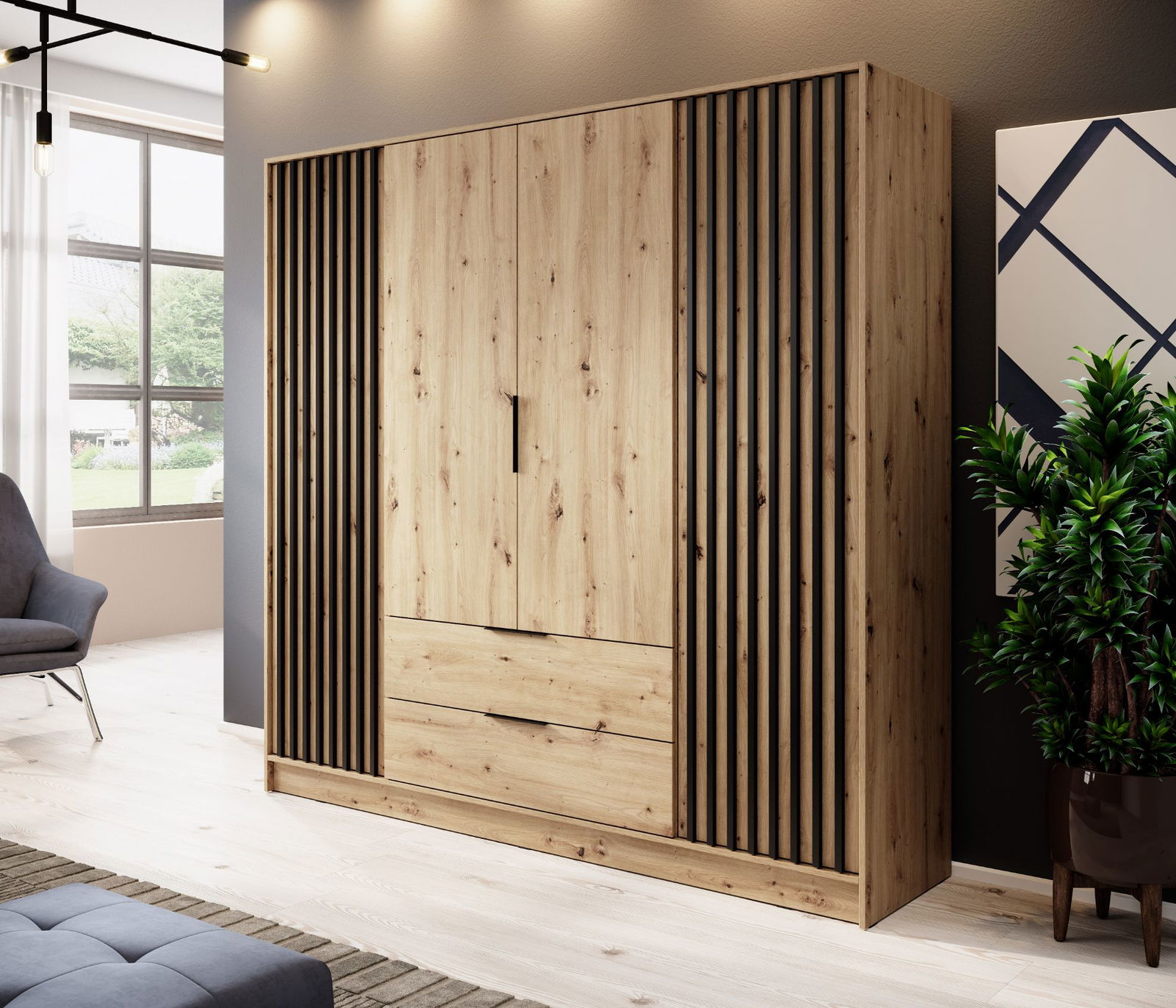 Ντουλάπα Nolan Τετράφυλλη 5