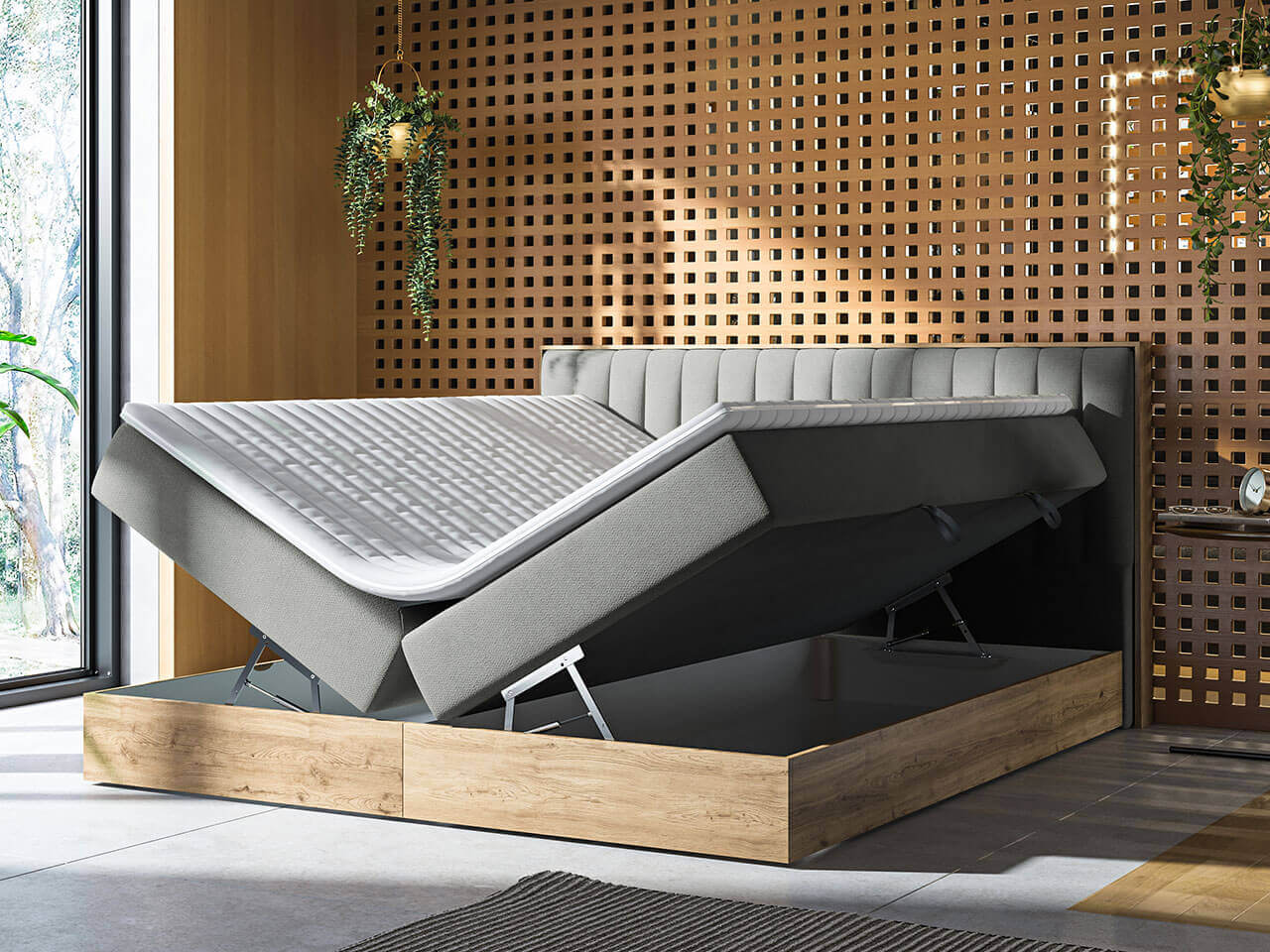 Επενδυμένο κρεβάτι Harmonica 2