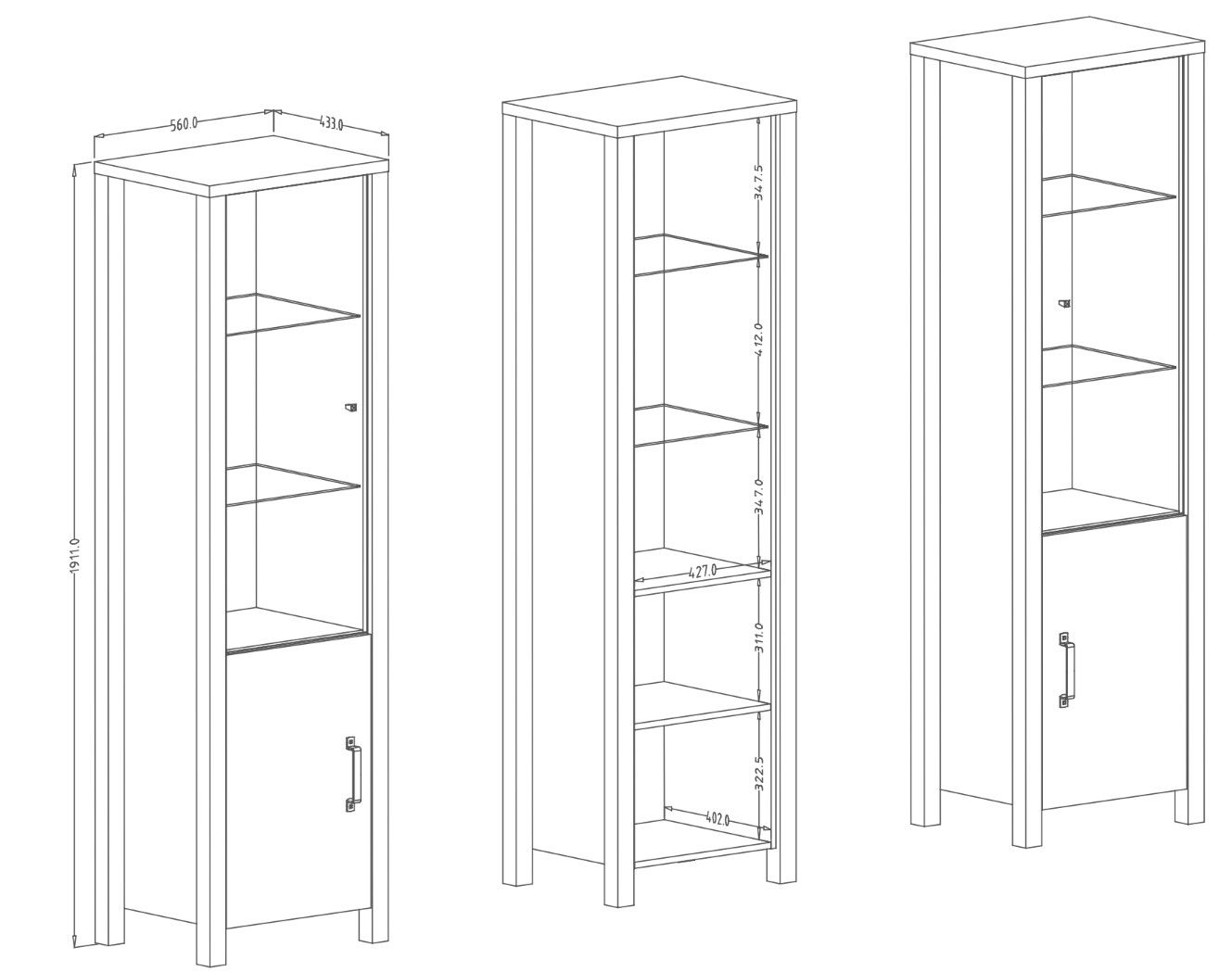 Βιτρίνα Violin mini 3