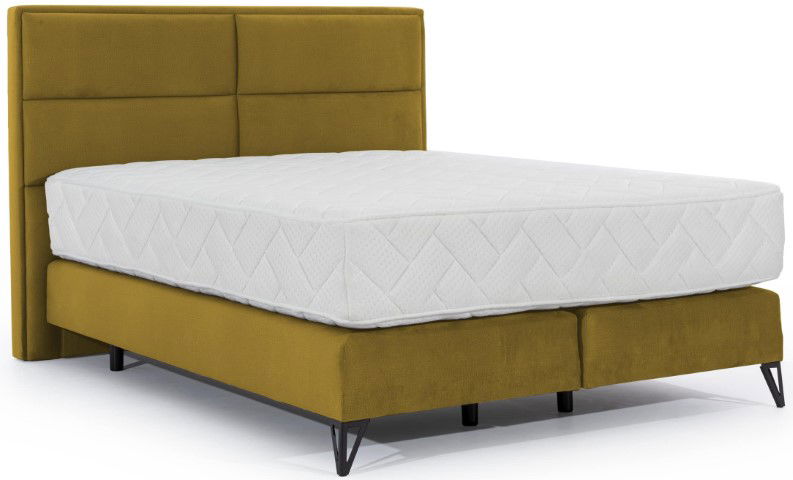 Επενδυμένο κρεβάτι Simon με στρώμα 1