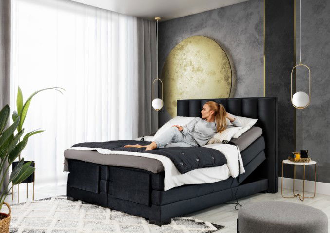 Επενδυμένο κρεβάτι Villard με στρώμα και ανώστρωμα 5