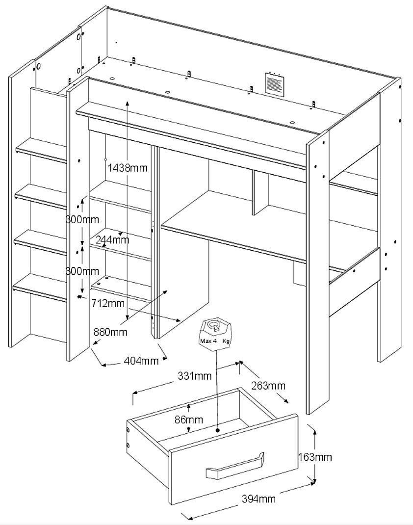 Πολυλειτουργικό κρεβάτι Dense 6