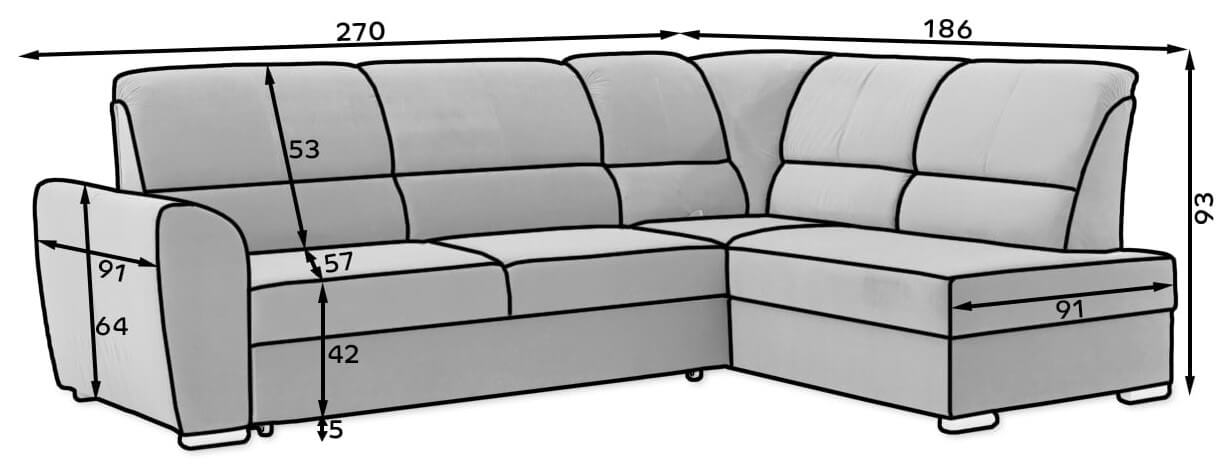 Γωνιακός καναπές Bisero 3
