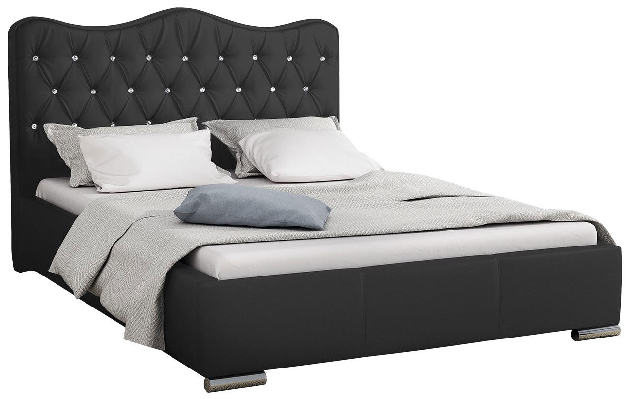 Επενδυμένο κρεβάτι Santorini-Gkri Skouro-180 x 200 1